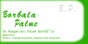 borbala palme business card